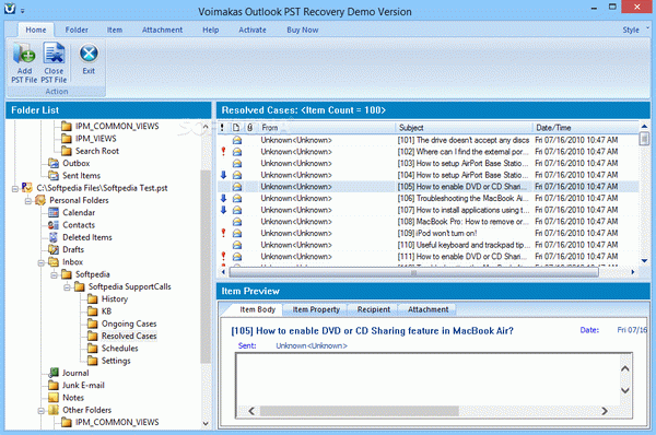 Voimakas Outlook PST Recovery