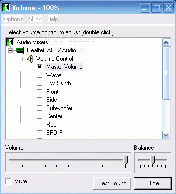 VolumeTray