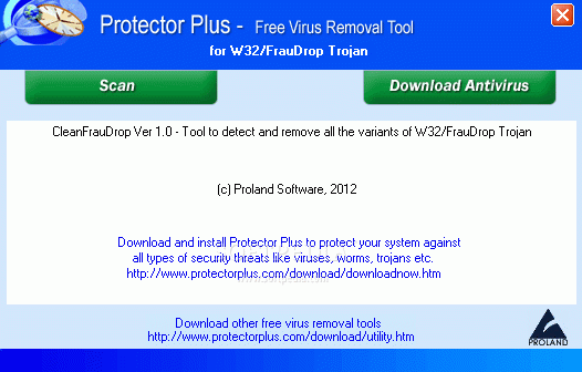 W32/CleanFrauDrop Trojan Removal Tool
