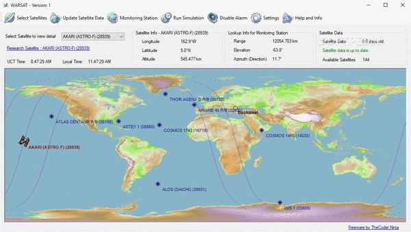 WARSAT Satellite Tracker