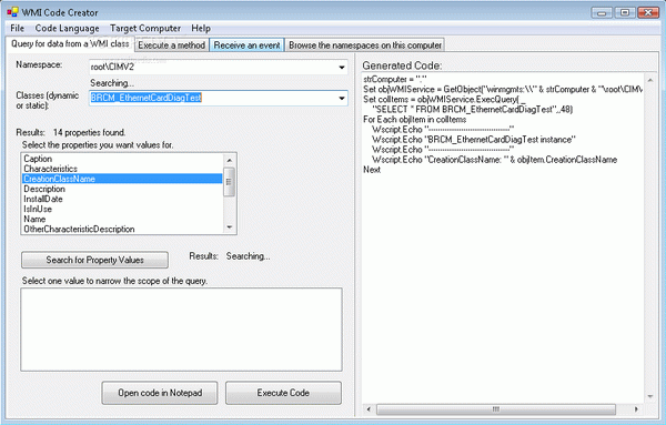 WMI Code Creator