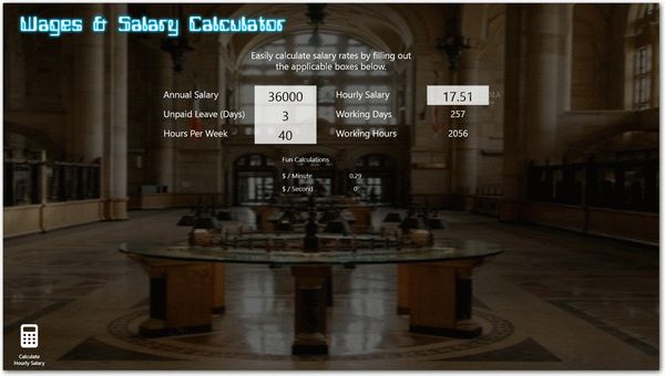 Wage & Salary Calculator for Windows 8