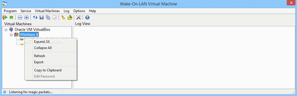 Wake-On-LAN Virtual Machine