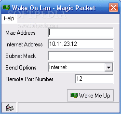 Wake on Lan for Windows Graphical User Interface