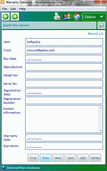 Warranty Database