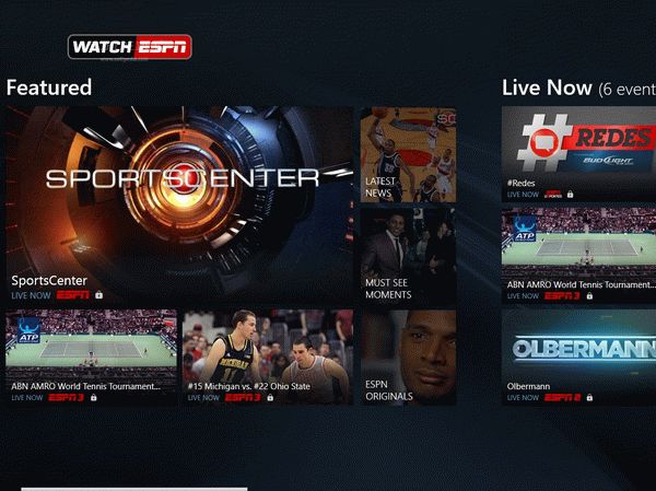 WatchESPN for Windows 8.1