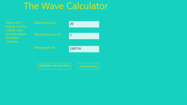 Wave Properties Calculator for Windows 8