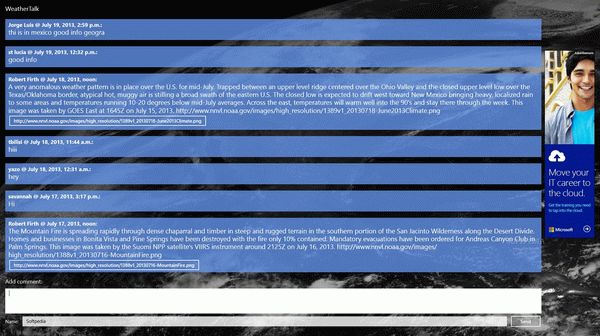 WeatherTalk for Windows 8