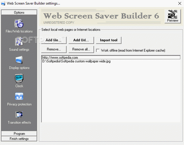 Web ScreenSaver Builder