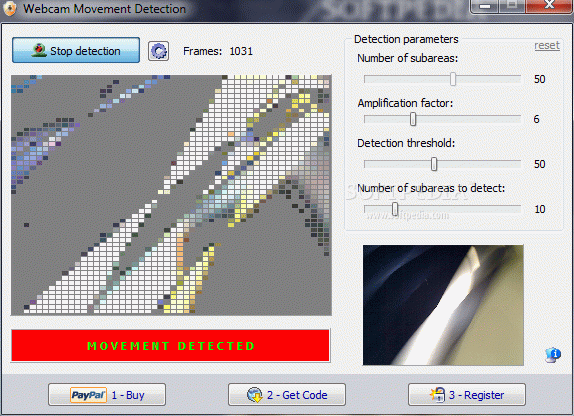 Webcam Movement Detection