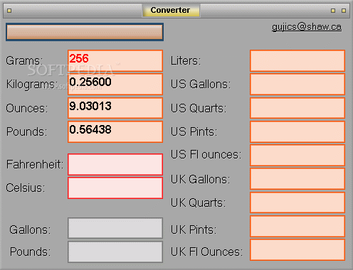 Weight and temperature converter