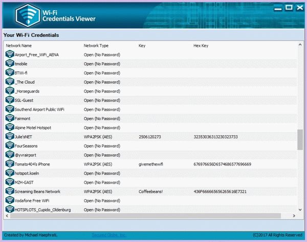 WiFi Credentials Viewer