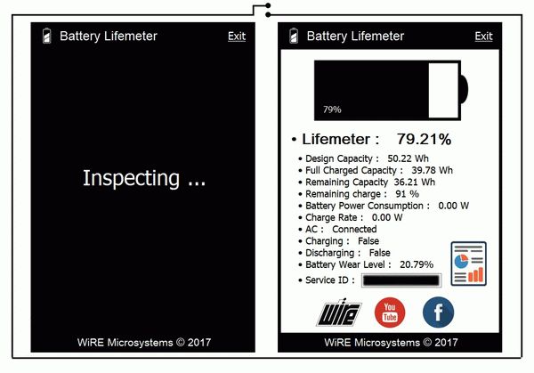 WiRE Battery Lifemeter