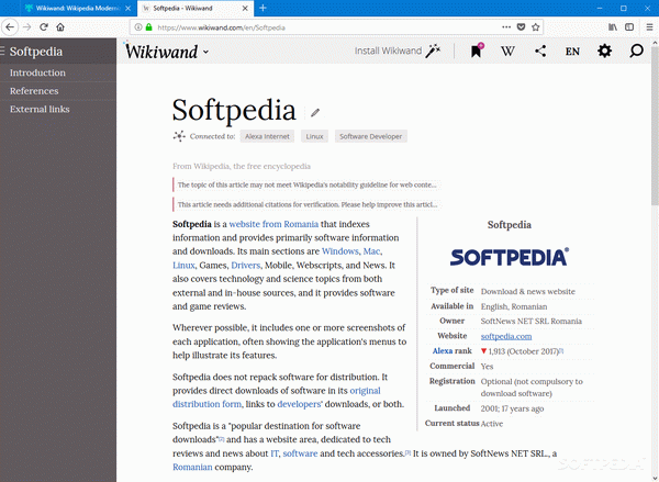 Wikiwand: Wikipedia Modernized - for Firefox