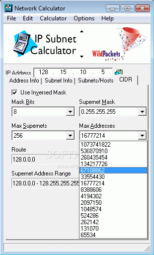 WildPackets Network Calculator