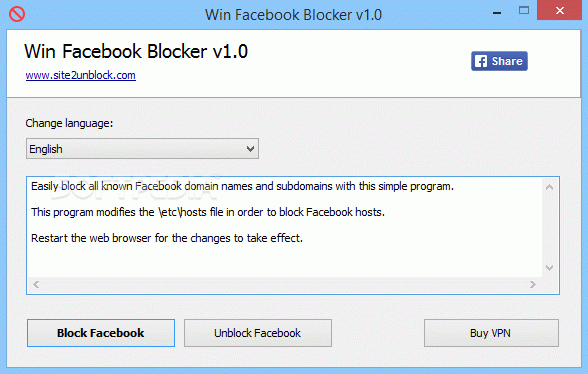 Win Facebook Blocker Portable