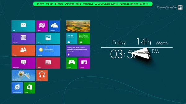 Win8 ScreenSaver Clock