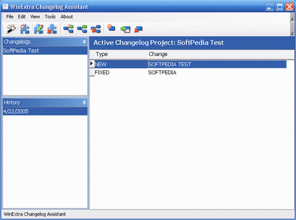 WinExtra ChangeLog Assistant