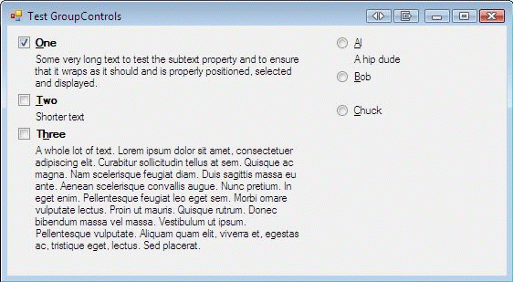 WinForms Group Controls
