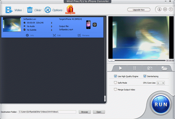 WinX Free FLV to iPhone Converter