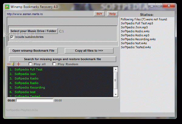 Winamp Bookmarks Recovery