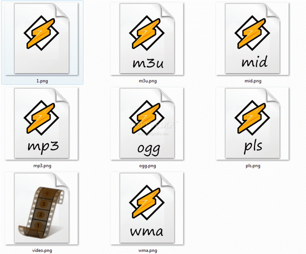 Winamp png icons