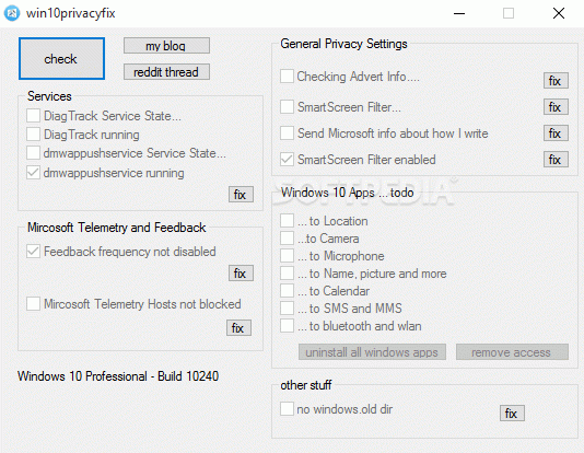 Windows 10 Privacy Fixer