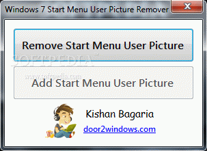 Windows 7 Start Menu User Picture Remover