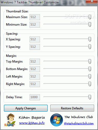 Windows 7 Taskbar Thumbnail Customizer