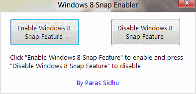 Windows 8 Snap Enabler