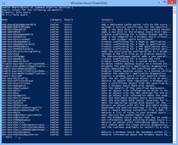 Windows Azure PowerShell