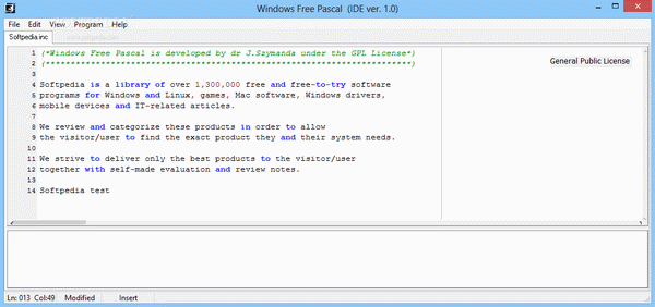 Windows Free Pascal IDE