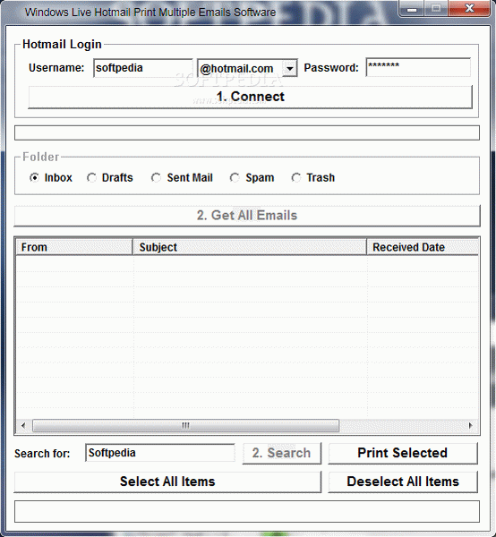 Windows Live Hotmail Print Multiple Emails Software