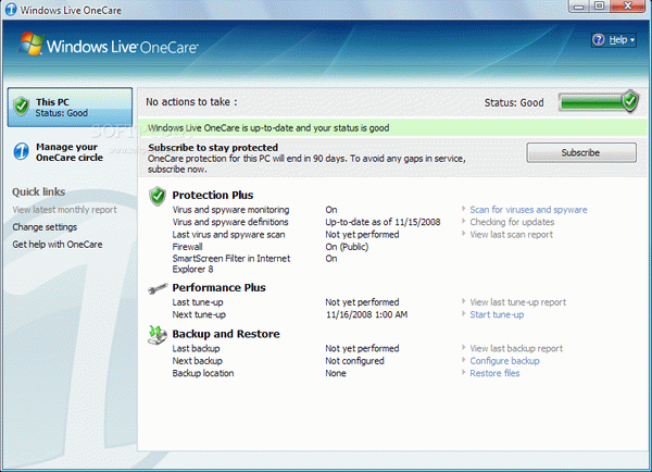 Windows Live OneCare