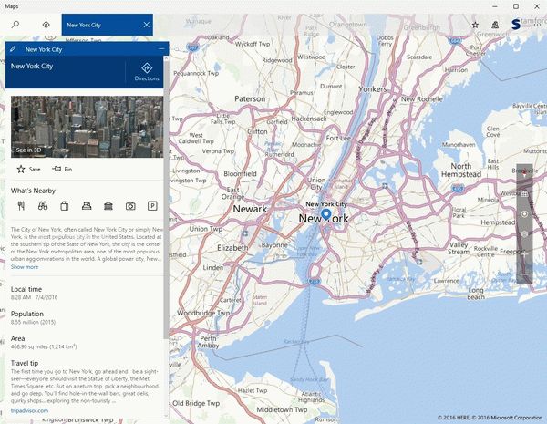 Windows Maps Store App