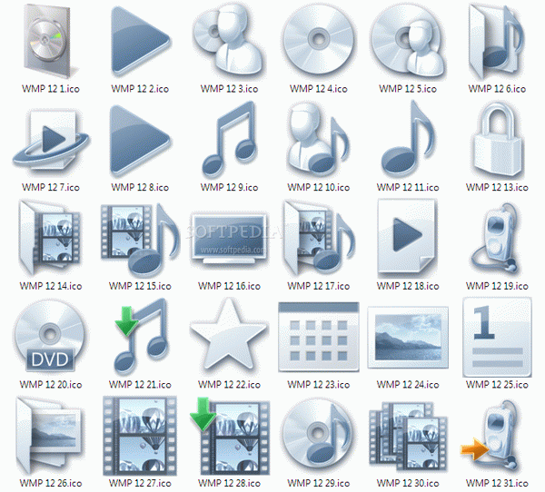 Windows Media Player 12 Icons