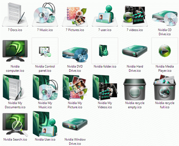 Windows Nvidia Seven Icons