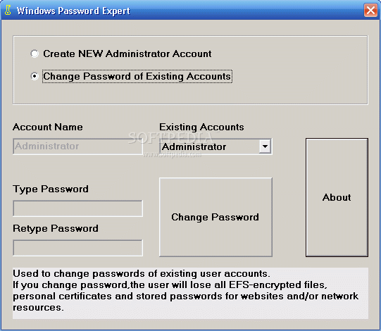 Windows Password Expert