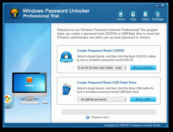 Windows Password Unlocker Professional