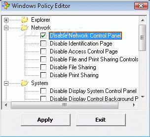 Windows Policy Editor