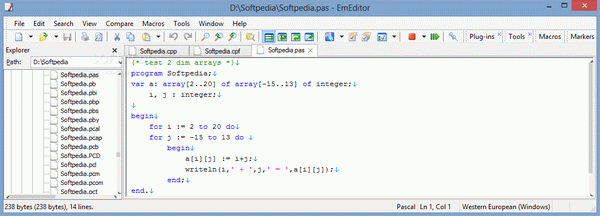 Portable EmEditor Professional