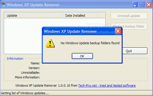 Windows XP Update Remover