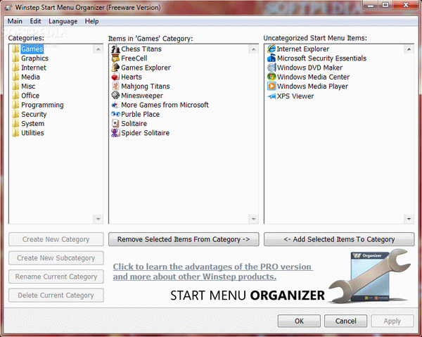 Winstep Start Menu Organizer