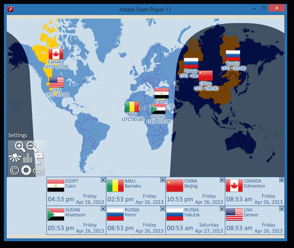 World Clock Portable