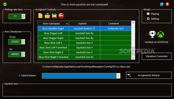 World of Joysticks XInput Emulator