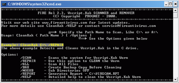 Wscript.Kak Scanner and Remover