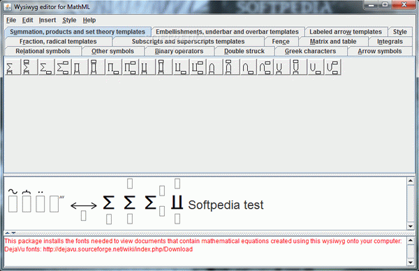 Wysiwyg Editor for MathML