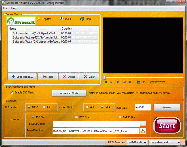 XFreesoft Rmvb to DVD Creator