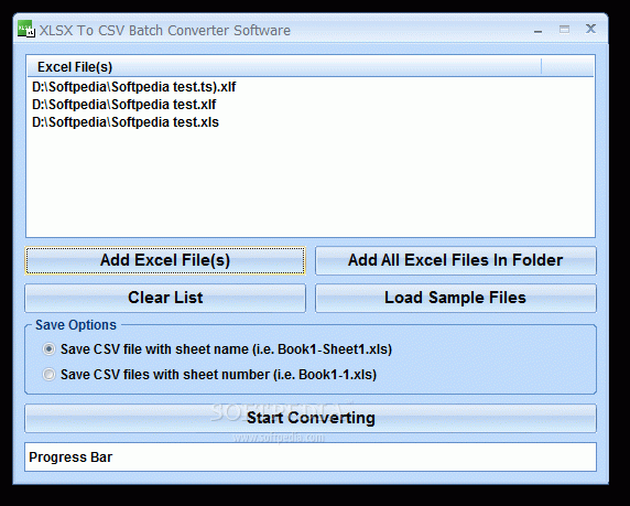 XLSX To CSV Batch Converter Software