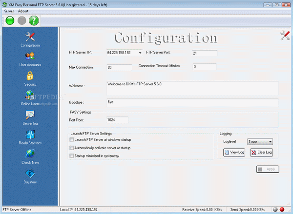 XM Easy Personal FTP Server